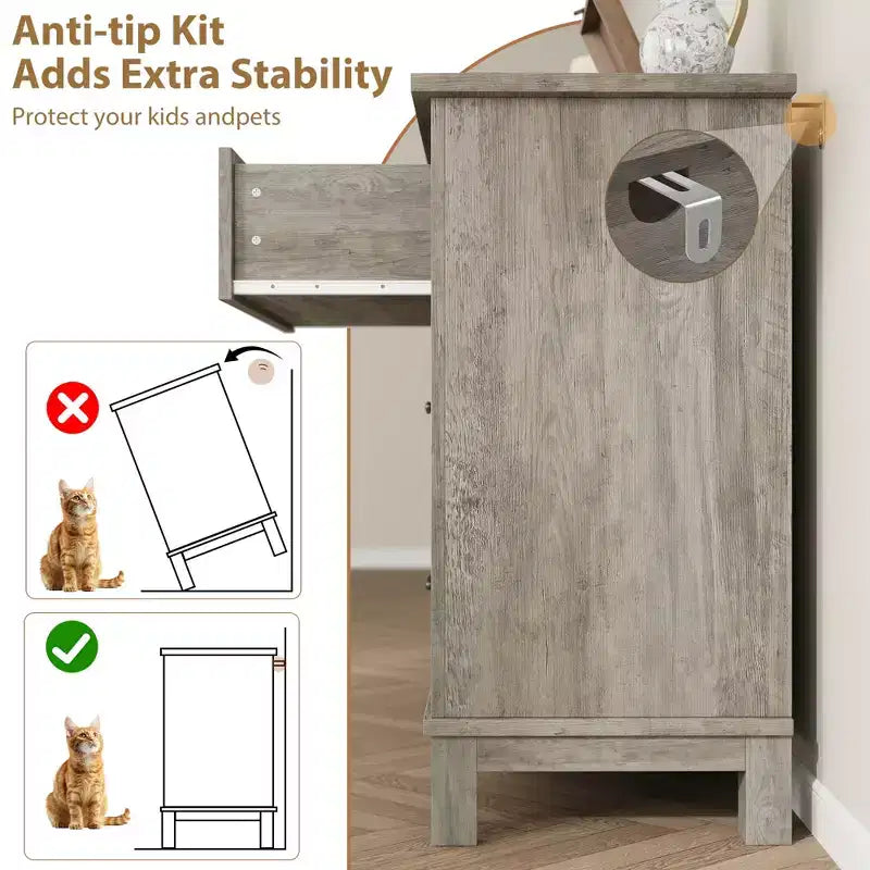 Commode 6 tiroirs pour chambre, commode de 119 cm de large, commode large avec rangement sur pied, commode de rangement en bois pour chambre, Noyer