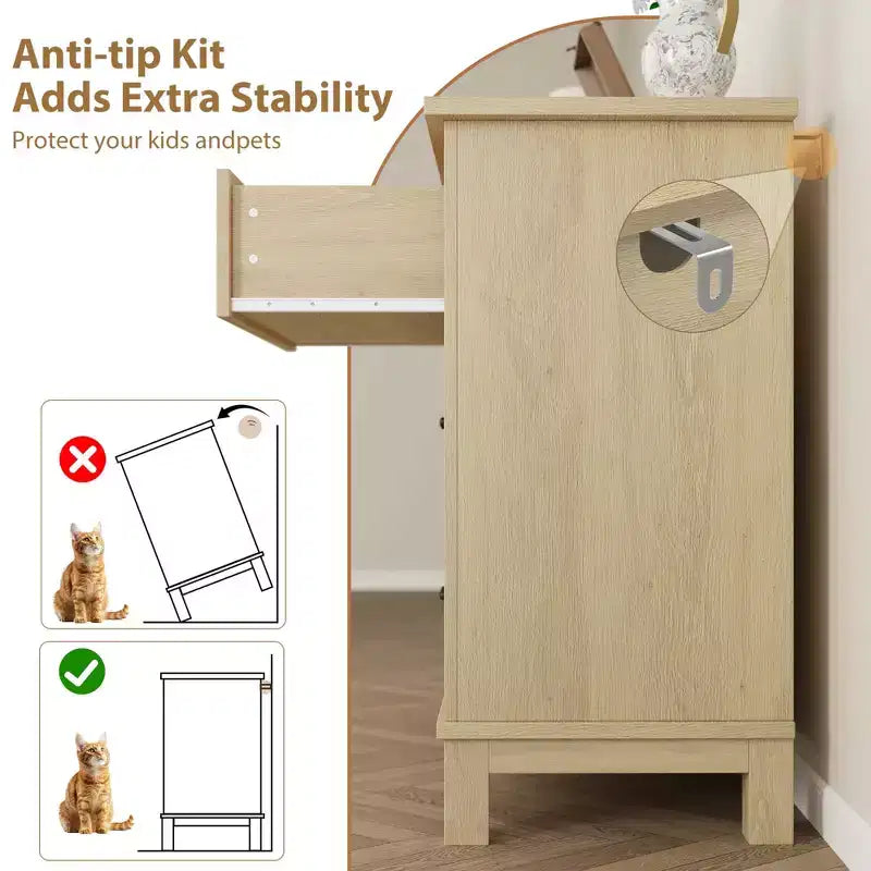 Commode 6 tiroirs pour chambre, commode de 119 cm de large, commode large avec rangement sur pied, commode de rangement en bois pour chambre, Noyer