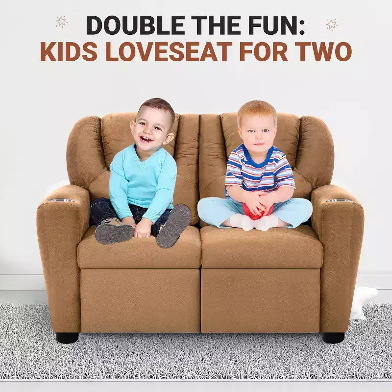 Causeuse inclinable de luxe pour enfants Home Imports Emporium - Causeuse inclinable chic avec fonction de poussée-dossier
