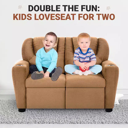 Causeuse inclinable de luxe pour enfants Home Imports Emporium - Causeuse inclinable chic avec fonction de poussée-dossier
