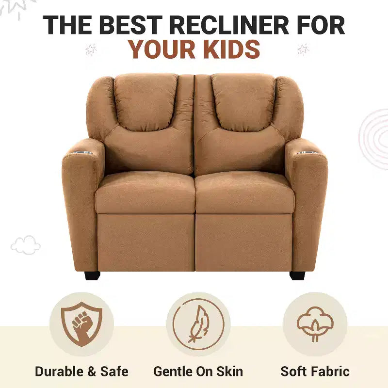 Causeuse inclinable de luxe pour enfants Home Imports Emporium - Causeuse inclinable chic avec fonction de poussée-dossier