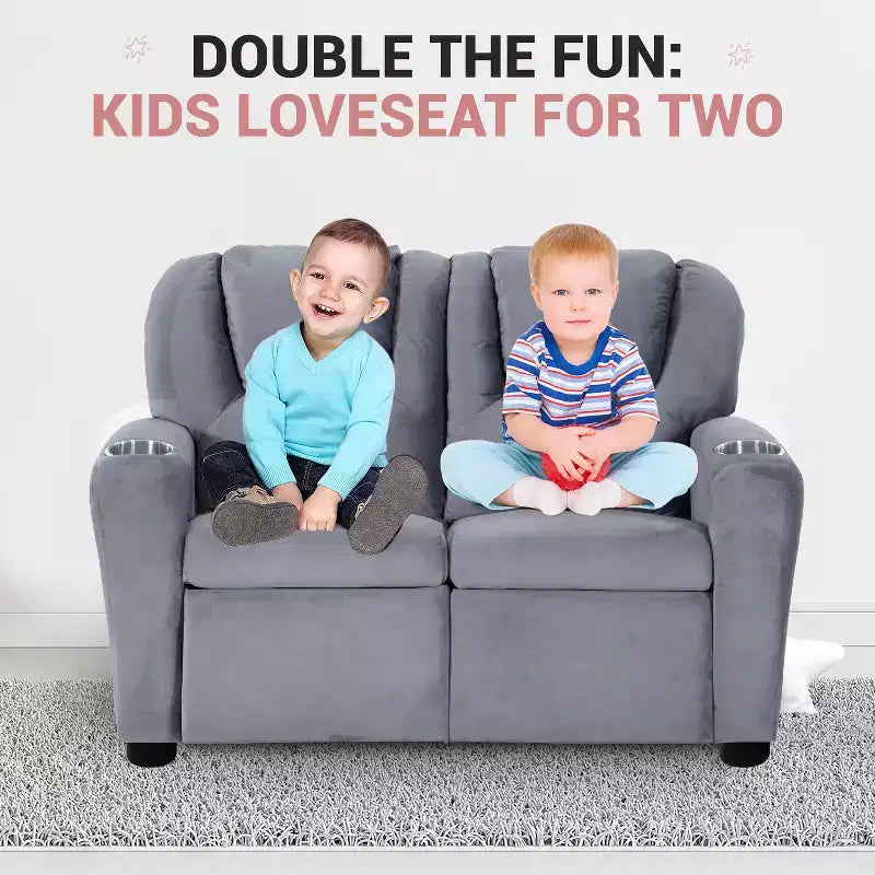 Causeuse inclinable de luxe pour enfants Home Imports Emporium - Causeuse inclinable chic avec fonction de poussée-dossier