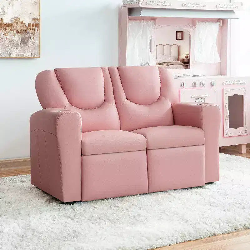 Causeuse inclinable de luxe pour enfants Home Imports Emporium - Causeuse inclinable chic avec fonction de poussée-dossier