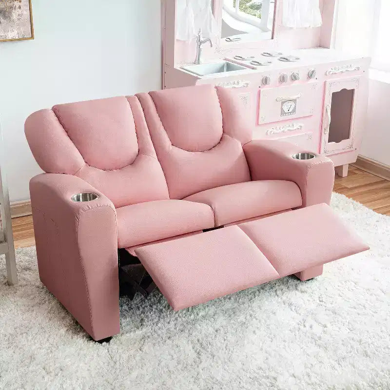 Causeuse inclinable de luxe pour enfants Home Imports Emporium - Causeuse inclinable chic avec fonction de poussée-dossier
