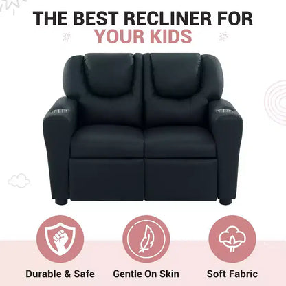 Causeuse inclinable de luxe pour enfants Home Imports Emporium - Causeuse inclinable chic avec fonction de poussée-dossier