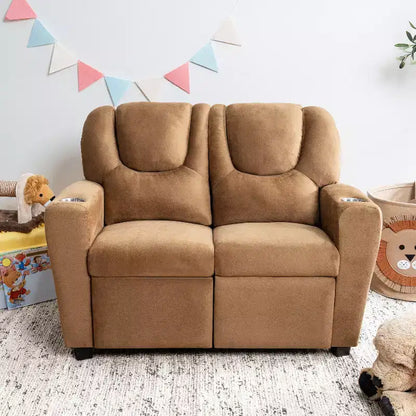 Home Imports Emporium Deluxe Kids Recliner Loveseat - Chic Recliner Loveseat with Push-Back Function