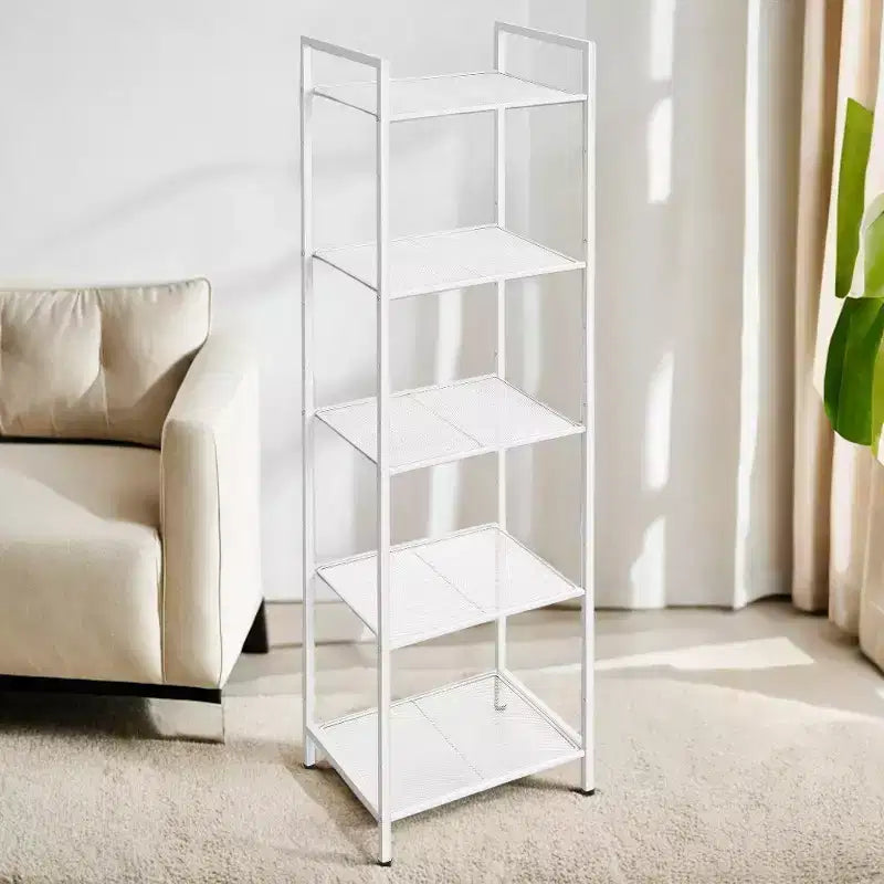 Étagère de rangement à 5 niveaux, étagère de salle de bain, étagère à plantes extensible avec étagère réglable, pour salle de bain, salon, balcon, cuisine