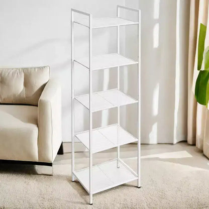 Étagère de rangement à 5 niveaux, étagère de salle de bain, étagère à plantes extensible avec étagère réglable, pour salle de bain, salon, balcon, cuisine