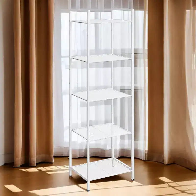 Étagère de rangement à 5 niveaux, étagère de salle de bain, étagère à plantes extensible avec étagère réglable, pour salle de bain, salon, balcon, cuisine