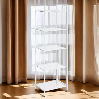 Étagère de rangement à 5 niveaux, étagère de salle de bain, étagère à plantes extensible avec étagère réglable, pour salle de bain, salon, balcon, cuisine