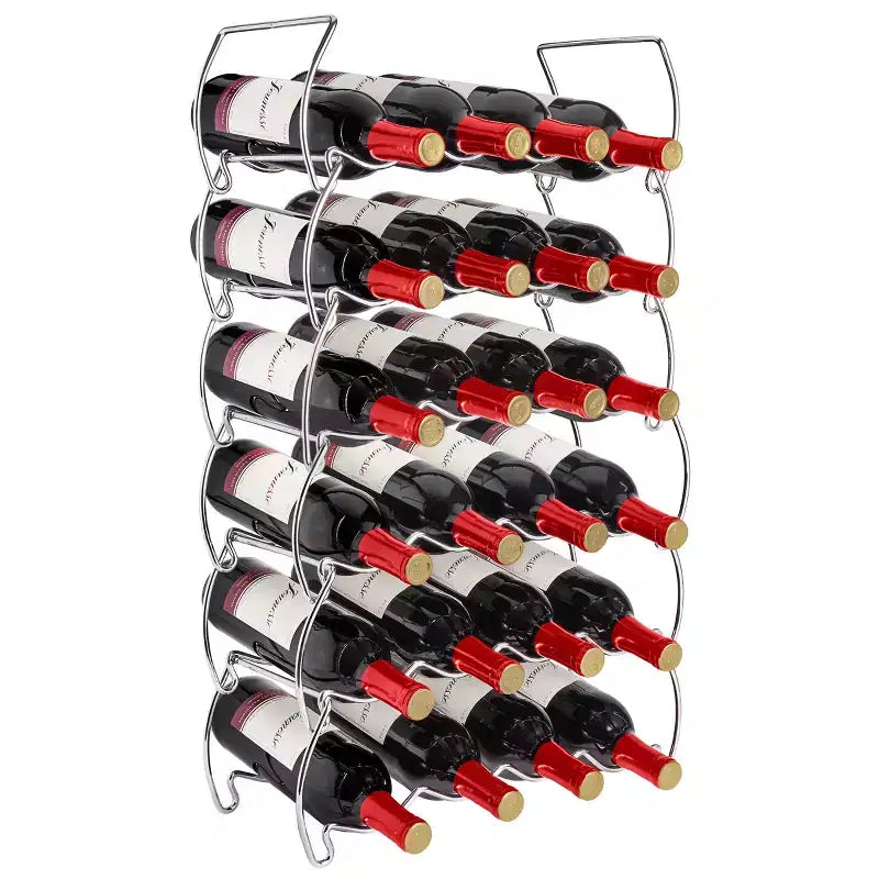 Sorbus 6-Tier Classic Style Stackable Wine Rack - Perfect for Bar, Wine Cellar, Basement, Cabinet, Pantry, etc - Hold 24 Bottles