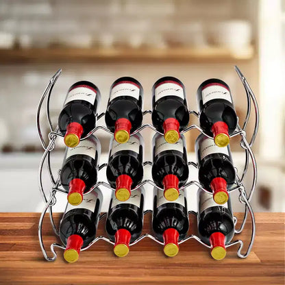 Sorbus Casier à vin empilable de style classique à 6 niveaux – Parfait pour bar, cave à vin, sous-sol, armoire, garde-manger, etc. – Contient 24 bouteilles