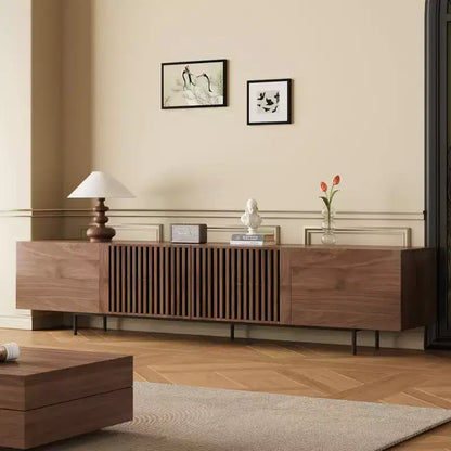 Luck Live Mid-Century Modern 94.48 tv stand medieval modern walnut color TV cabinet