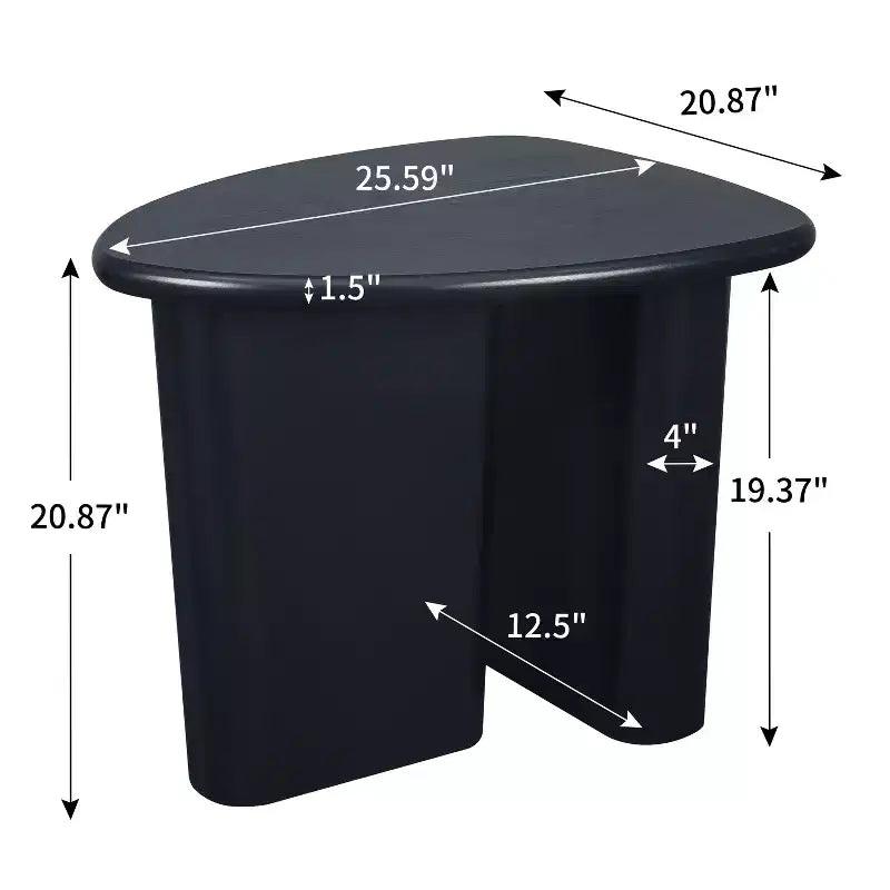 Zeus & Ruta Table d'appoint conique de 90,34 cm pour plateau de table