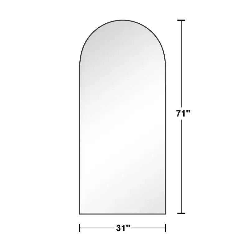 Miroir de sol PexFix 71 po H x 31 po l, en métal arche, noir