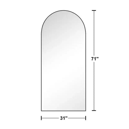 Miroir de sol PexFix 71 po H x 31 po l, en métal arche, noir
