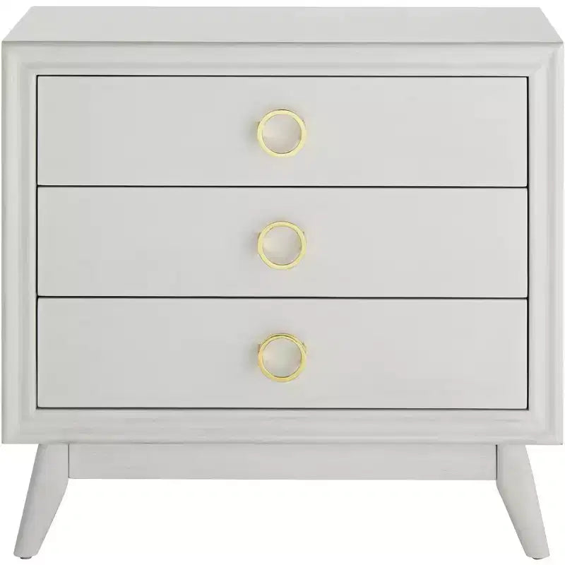 Commode d'appoint à 3 tiroirs Oslo 32W blanche Crestview Collection