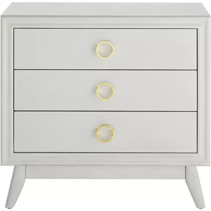 Commode d'appoint à 3 tiroirs Oslo 32W blanche Crestview Collection