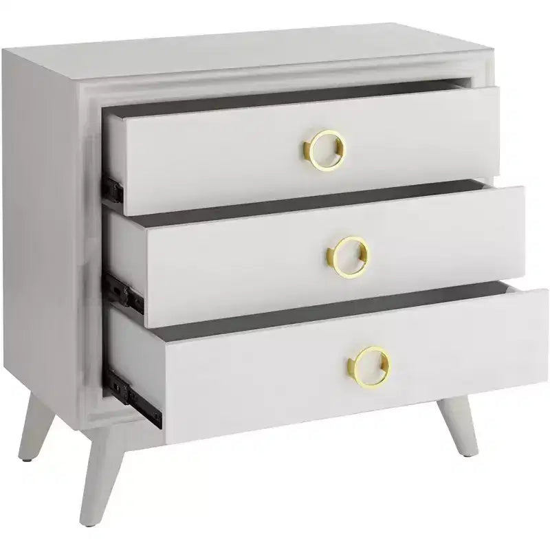 Commode d'appoint à 3 tiroirs Oslo 32W blanche Crestview Collection
