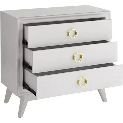 Commode d'appoint à 3 tiroirs Oslo 32W blanche Crestview Collection