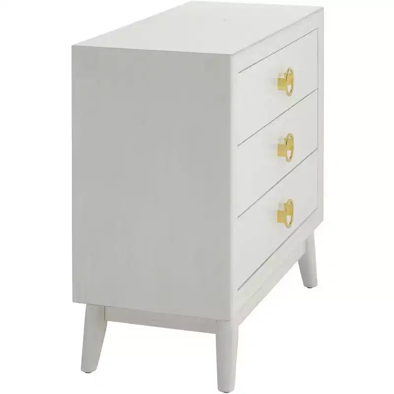 Commode d'appoint à 3 tiroirs Oslo 32W blanche Crestview Collection