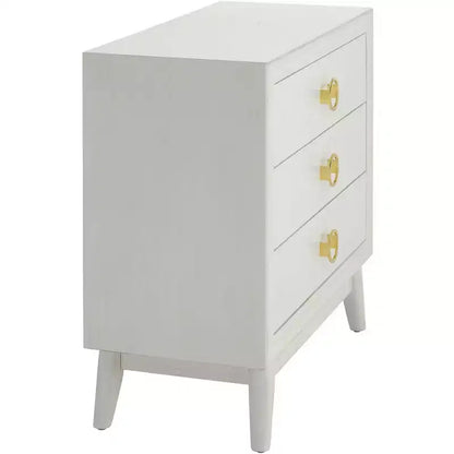 Commode d'appoint à 3 tiroirs Oslo 32W blanche Crestview Collection