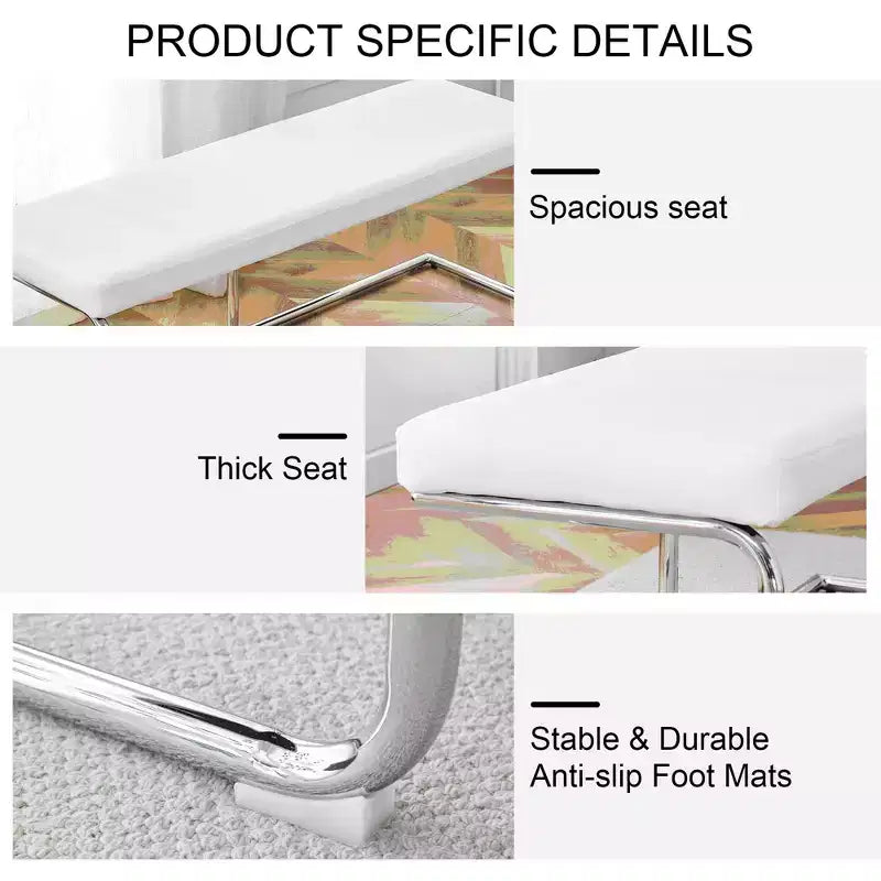 Banc en cuir Zeus & Ruta avec pieds en métal argenté