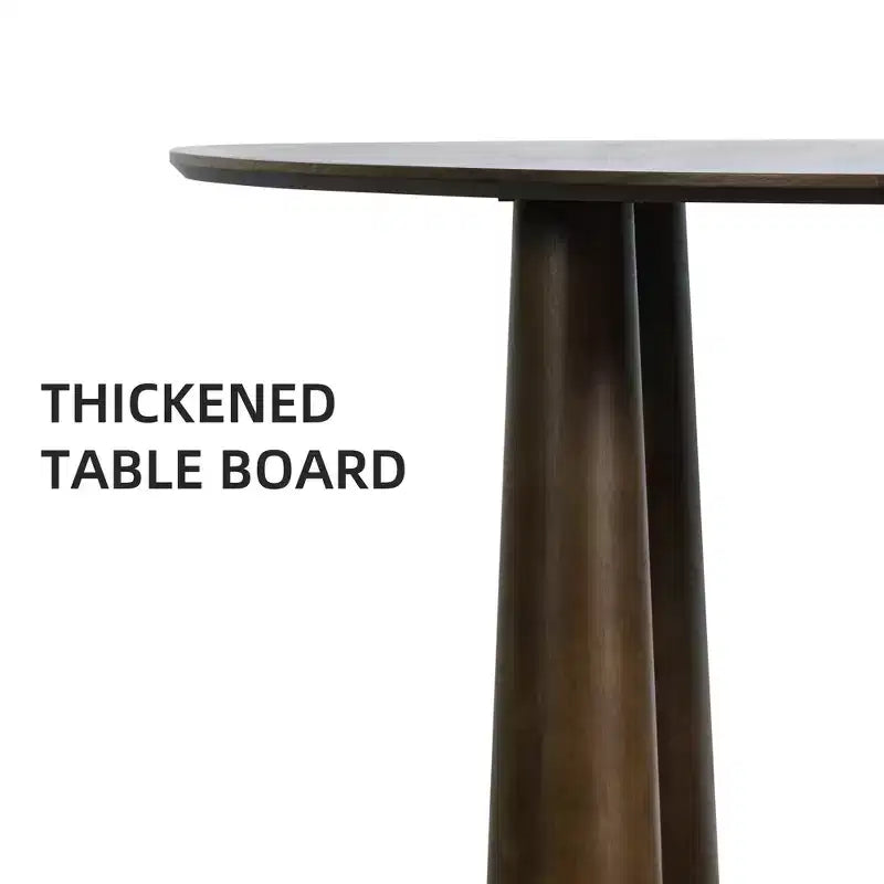Table de salle à manger ronde Dovelina de 45 pouces en bois avec 4 pieds Table de cuisine moderne pour 4 personnes pour
