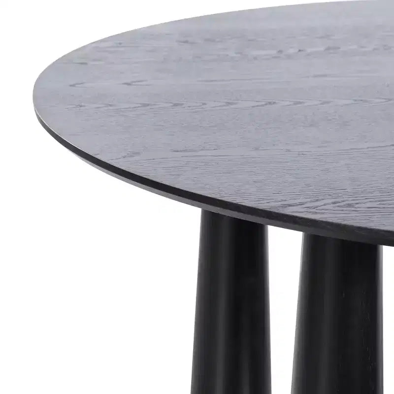 Table de salle à manger ronde Dovelina de 45 pouces en bois avec 4 pieds Table de cuisine moderne pour 4 personnes pour