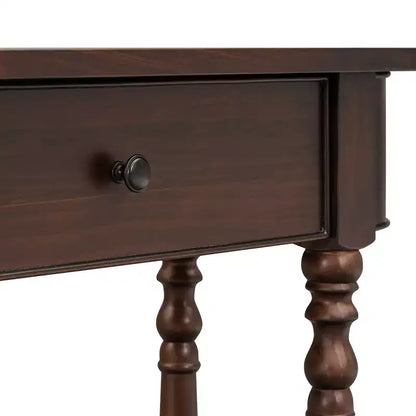 Console d'angle rétractable Whisen avec tiroir supérieur et étagère ouverte pour salon et entrée