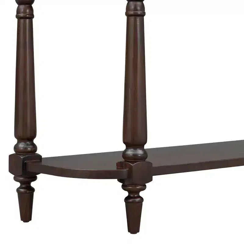 Console d'angle rétractable Whisen avec tiroir supérieur et étagère ouverte pour salon et entrée