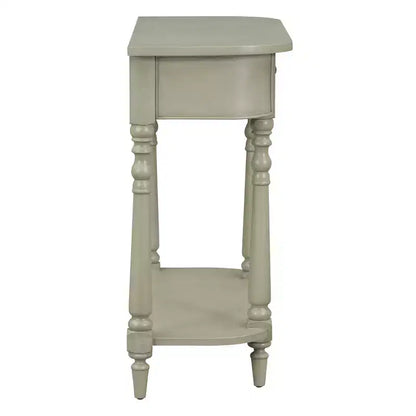 Console d'angle rétractable Whisen avec tiroir supérieur et étagère ouverte pour salon et entrée