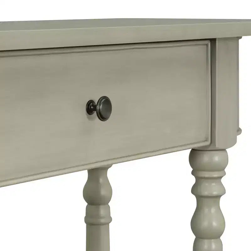 Console d'angle rétractable Whisen avec tiroir supérieur et étagère ouverte pour salon et entrée