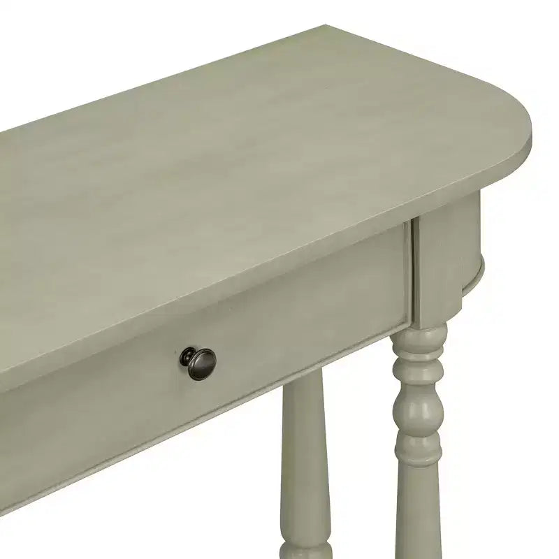 Console d'angle rétractable Whisen avec tiroir supérieur et étagère ouverte pour salon et entrée