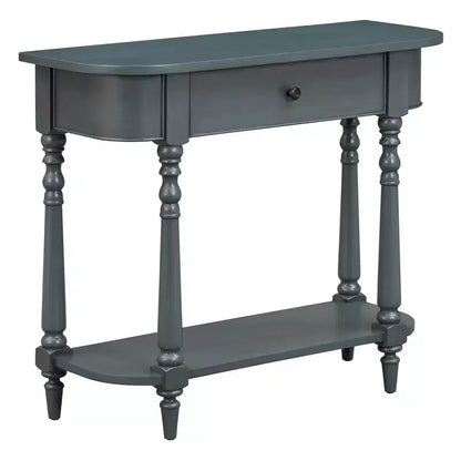 Console d'angle rétractable Whisen avec tiroir supérieur et étagère ouverte pour salon et entrée