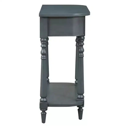 Console d'angle rétractable Whisen avec tiroir supérieur et étagère ouverte pour salon et entrée