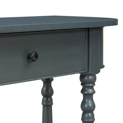Console d'angle rétractable Whisen avec tiroir supérieur et étagère ouverte pour salon et entrée