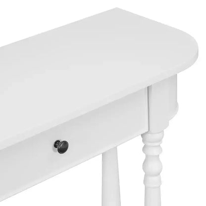 Console d'angle rétractable Whisen avec tiroir supérieur et étagère ouverte pour salon et entrée