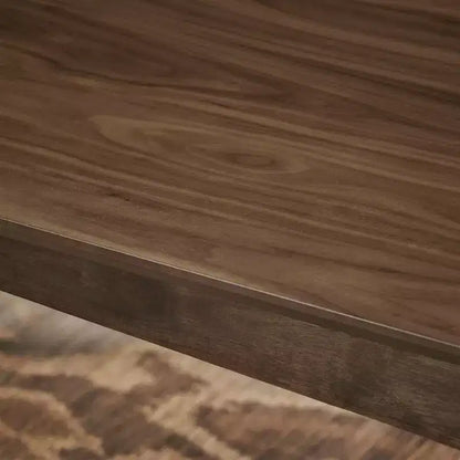 GDFStudio Laveer Table de salle à manger moderne mi-siècle en bois d'hévéa, 59 po L