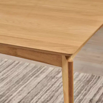 GDFStudio Laveer Table de salle à manger moderne mi-siècle en bois d'hévéa, 59 po L