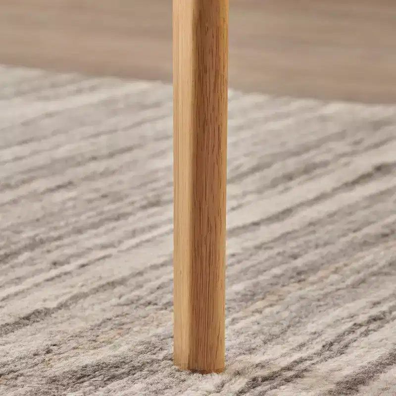GDFStudio Laveer Table de salle à manger moderne mi-siècle en bois d'hévéa, 59 po L