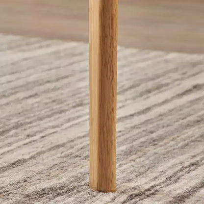 GDFStudio Laveer Table de salle à manger moderne mi-siècle en bois d'hévéa, 59 po L