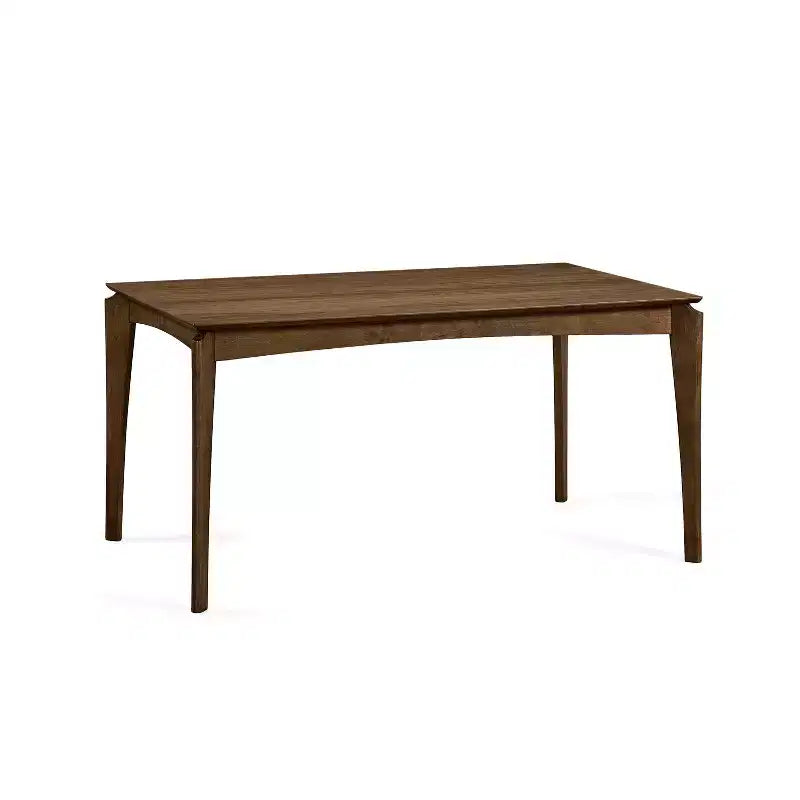 GDFStudio Laveer Table de salle à manger moderne mi-siècle en bois d'hévéa, 59 po L