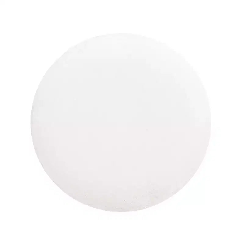 Jennifer Taylor Home Tilly Pouf ottoman rond de 42 cm en fausse fourrure et bois, fausse fourrure blanche Cottontail