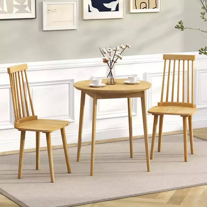 Costway Lot de 2/4 chaises de salle à manger Windsor avec dossier haut à barreaux