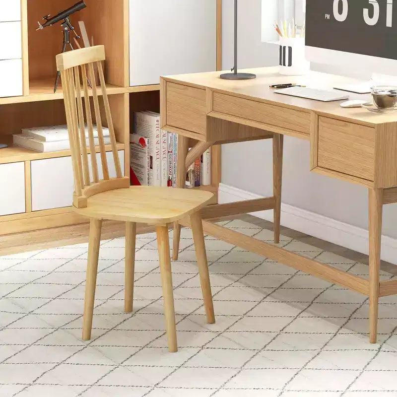 Costway Lot de 2/4 chaises de salle à manger Windsor avec dossier haut à barreaux