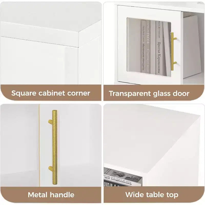 Organisateur de rangement Heynemo Cube avec porte en acrylique, bibliothèque empilable, système de rangement modulaire Cubby, étagère d'affichage en bois pour placard
