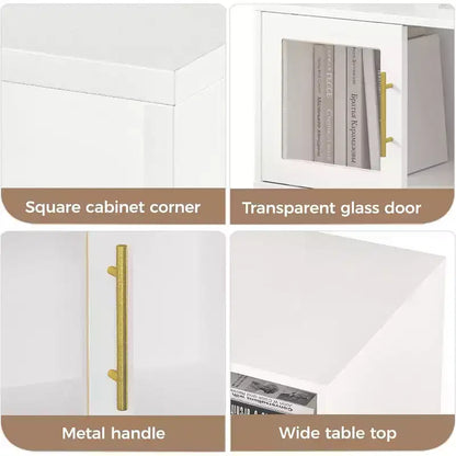 Organisateur de rangement Heynemo Cube avec porte en acrylique, bibliothèque empilable, système de rangement modulaire Cubby, étagère d'affichage en bois pour placard