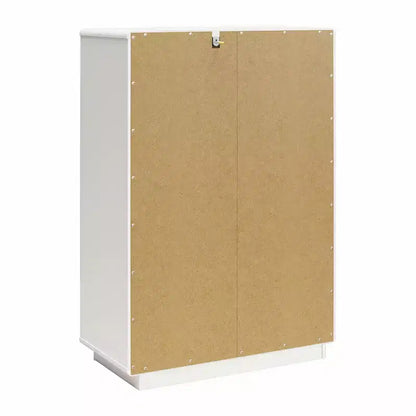 Commode haute à 5 tiroirs CosmoLiving by Cosmopolitan Valencia, taupe et blanc
