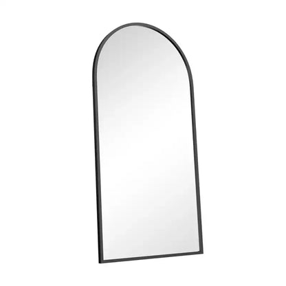Miroir en bois massif pleine longueur 180x90x2 cm (sans support) avec bords droits et angles droits, coloris noir